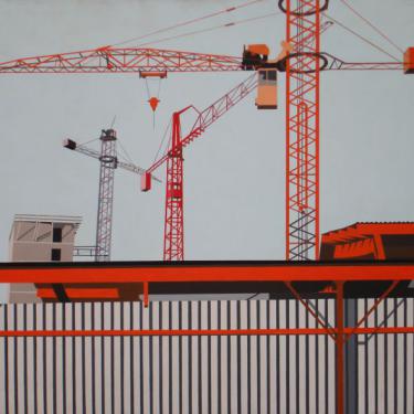 Les grues, 1966, acryl sur toile,96x129cm