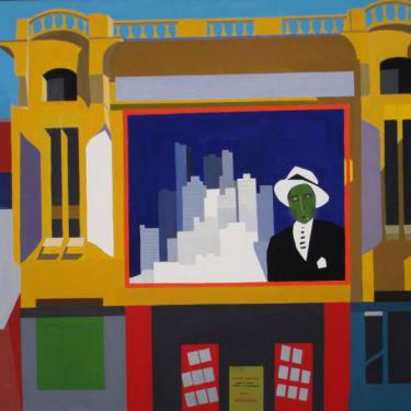 Cinéma, Paris, 1965, acryl surtoile, 97x130 cm