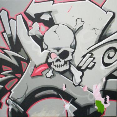 Graffiti n.25, 2009, acryl surtoile, 100x100cm