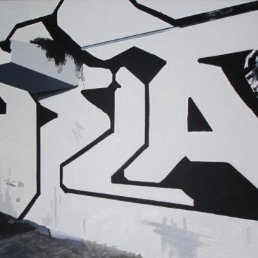 Graffiti n.19, 2006, acryl surtoile, 120x160cm