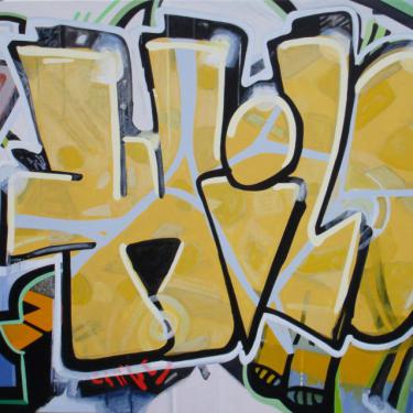 Graffiti n.23, 2009, acryl surtoile, 100x125cm