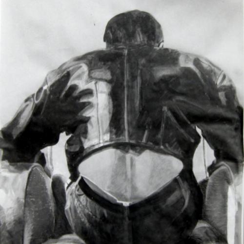 Les garçons n. 9, 1992, crayon sur papier,