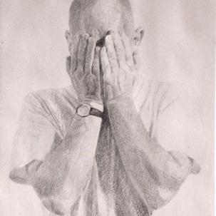 Les garçons n. 28, 1992, crayon surpapier, 90x75cm